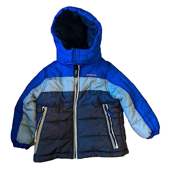 London Fog blue and gray winters jacket - Picture 1 of 11